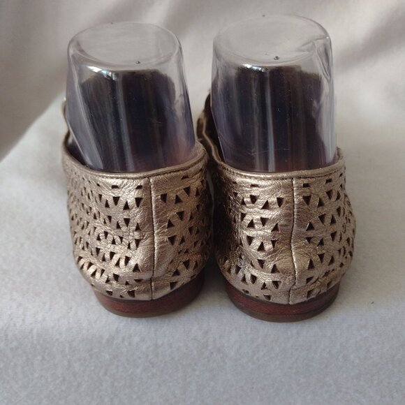 Patricia Nash Francesca Loafers 7 7M Pale Gold Leather Tassel Flats Shoes - Picture 7 of 9